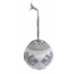 Christmas knitting ball, grey